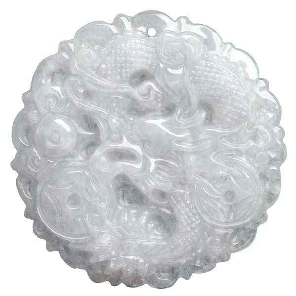 THE VAULT | Natural Hand Carved Myanmar White Jadeite on Sale