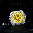 The Archives | LVNA Signatures Rare 6.2cts Fancy Vivid Yellow Round Diamond Ring 18kt GIA Certified Online Sale