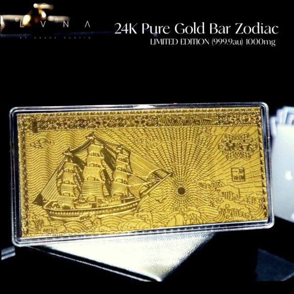 The Vault | 24K Pure Gold Bar Zodiac (999.9au) w  Collector s Silicon Casing Online