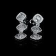 Trio Cushion Dangling Diamond Earrings 14kt Online Hot Sale