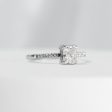 1.22cts L SI2 Radiant Cut Center Paved Diamond Engagement Ring 14kt | GIA Certified Supply