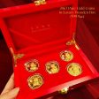 24kt Pure Gold Bar Coins in Luxury Wooden Box (999.9au) Online now