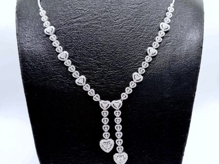 PREORDER | Heart Double Drop Diamond Necklace 14kt Online Hot Sale