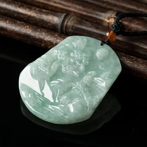 THE VAULT | Genuine Natural Myanmar Hand Carved Jadeite Necklace Online Sale