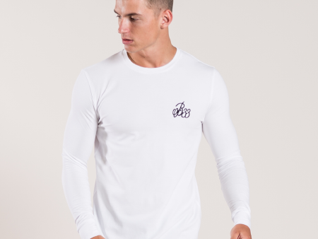 Signature Long Sleeve Tee - White Online Sale