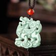 THE VAULT | Genuine Natural Kirin Hand Carved Jadeite Necklace on Sale