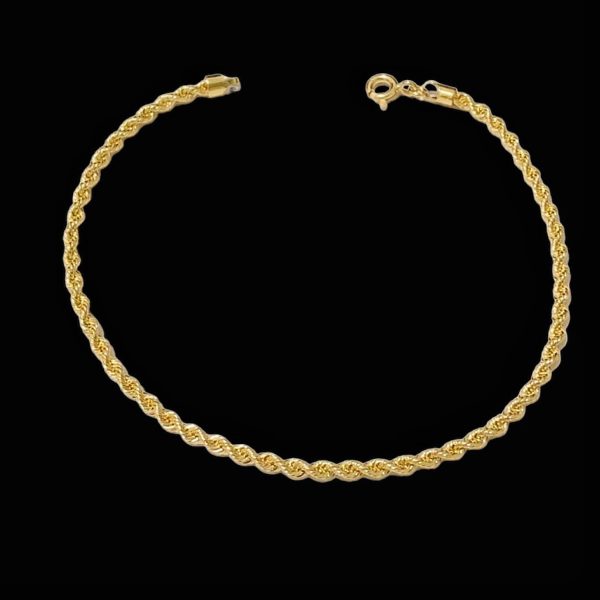 #GOLD2024 | 18K Golden Thick Rope Chain Bracelet Online Hot Sale