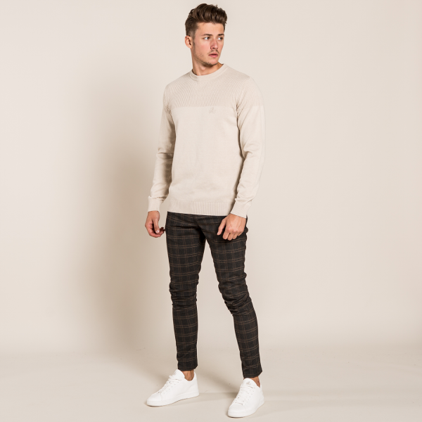 Menzo Crew Sweater - Sand Hot on Sale