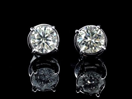 #LVNA2024 | 1.25cts J-K VS2-SI2 Round Brilliant Solitaire Stud Diamond Earrings 14kt Hot on Sale