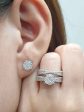 NEW Classic Round Paved Twin Pair Diamond Jewelry Set 14kt Sale