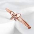 The Ivana Butterfly Mother of Pearl Paved Diamond Bracelet Bangle 18kt | Editor’s Pick Online