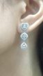 Trio Shape Dangling Diamond Earrings 14kt For Cheap