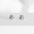 Trinity Heart Baguette Diamond Earrings 18kt Cheap