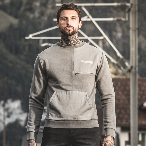 Karel Crew Sweater - Grey For Sale