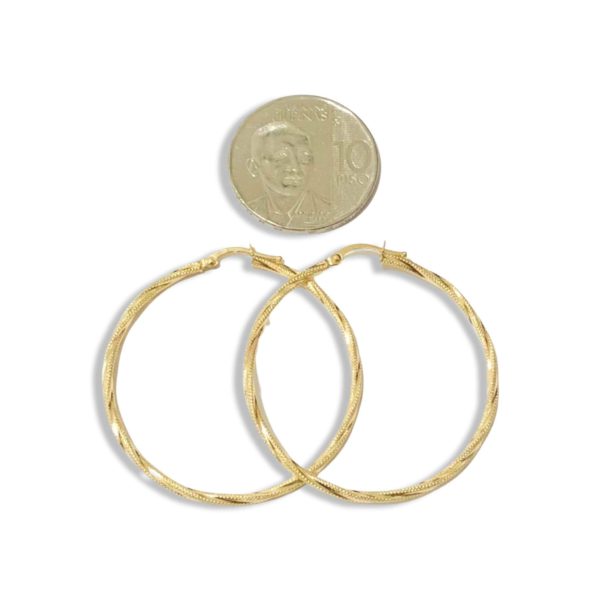 #GOLD2024 | 18K Golden Large Hoop Earrings Online Sale