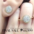 PREORDER | Golden Classic Round Paved Diamond Jewelry Set 14kt Cheap