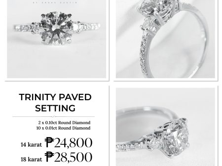 Trinity Paved Setting Ring Mount Online Hot Sale