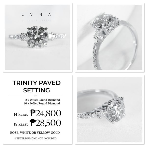 Trinity Paved Setting Ring Mount Online Hot Sale