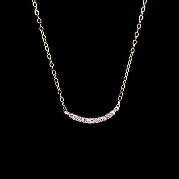 #LVNA2024 | Two-Tone Round Smiley Diamond Necklace 14kt For Discount