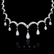 LVNA Signatures™️ Paved Teardrop Bib Diamond Necklace 18kt Discount