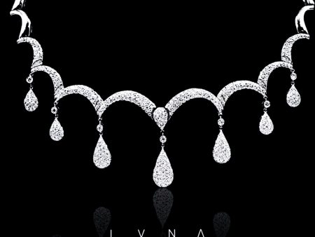 LVNA Signatures™️ Paved Teardrop Bib Diamond Necklace 18kt Discount