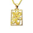 #GOLD2024 | 18K Golden Lucky Dragon Necklace Rope Chain 17.5” Fashion