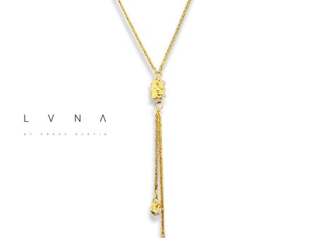 #GOLD2024 | 18K Golden Barrel Double Star Drop Necklace Supply