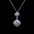 PREORDER | Twin Cushion Diamond Necklace 16-18  18kt Chain Online