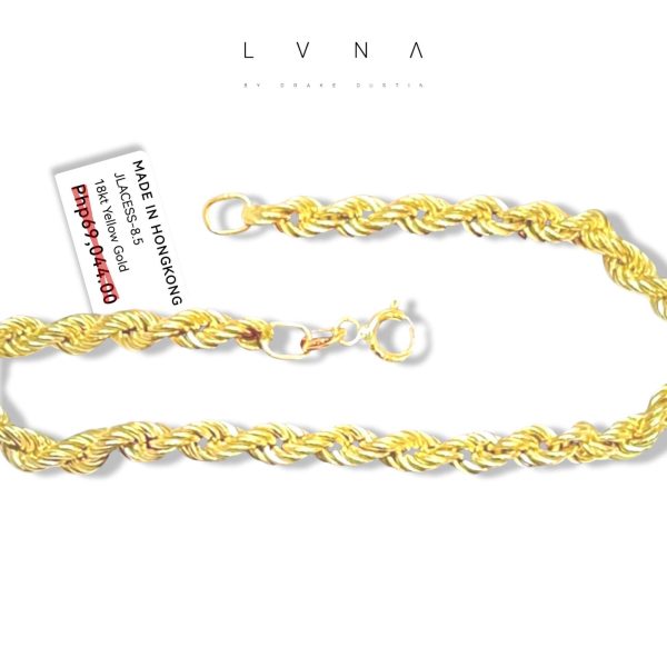 #GOLD2024 | 18K Golden Unisex Rope Bracelet For Discount