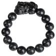 THE VAULT | Genuine Natural Black Jadeite Pixiu Bracelet Online