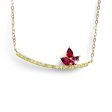 Golden Gemstones Line Bar Diamond Necklace 18kt Cheap