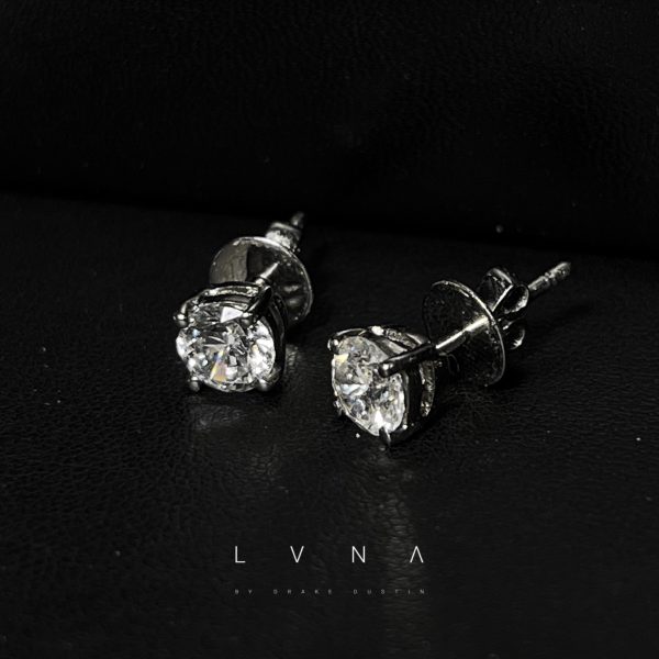 #LVNA2024 | 1.25cts J-K VS2-SI2 Round Brilliant Solitaire Stud Diamond Earrings 14kt Hot on Sale