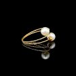 #GOLD2024 | Twin Akoya Pearl Ring 18kt Yellow Gold on Sale