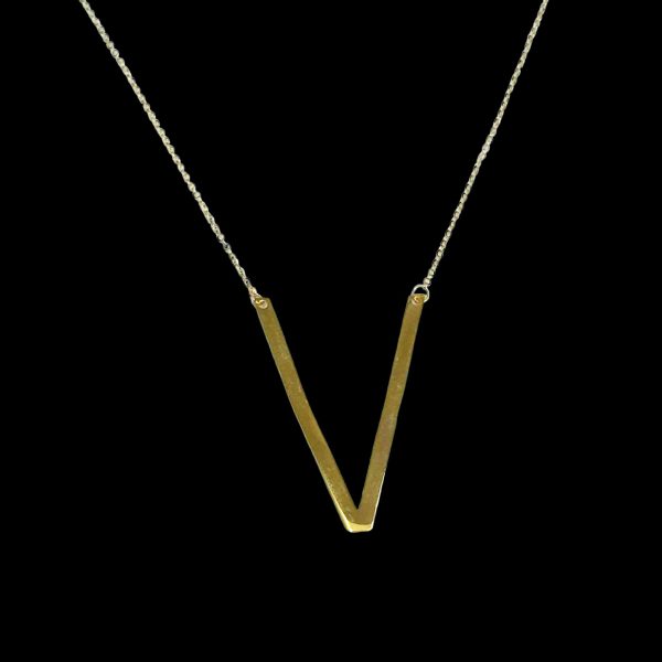 #GOLD2024 | 18K Large Golden Alphabet Letter Necklace 18kt 20” Online Hot Sale