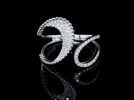 Swirl Studded Cocktail Diamond Ring 14kt Online Sale