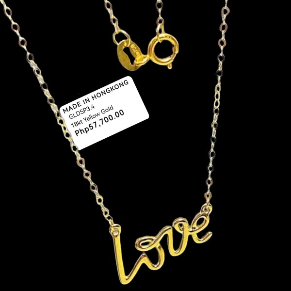 #GOLD2024 | 18K Golden Love Centered Necklace 18” For Discount