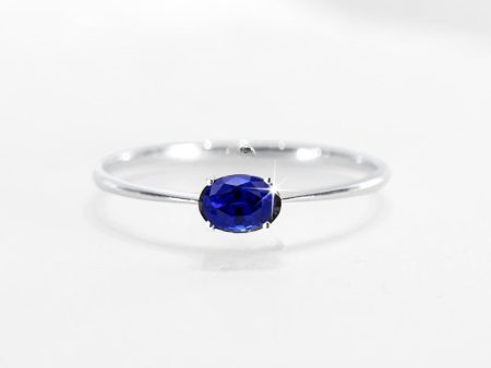 The Classics | Eastwest Blue Sapphire Gemstones Ring 14kt Supply