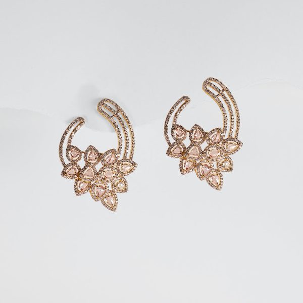 The Ivana Rosegold Diamantes Cluster Diamond Earrings 18kt | Editor’s Pick Discount