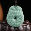 THE VAULT | Natural Bat Ping An Buckle Hand Carved Jadeite For Discount