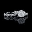 PREORDER | Round Infinity Twin Pair Paved Band Diamond Ring 14kt Hot on Sale