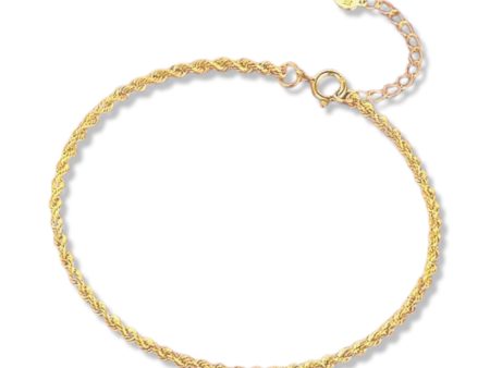 #GOLD2024 | 18K Ladies Golden Rope Chain Bracelet Online