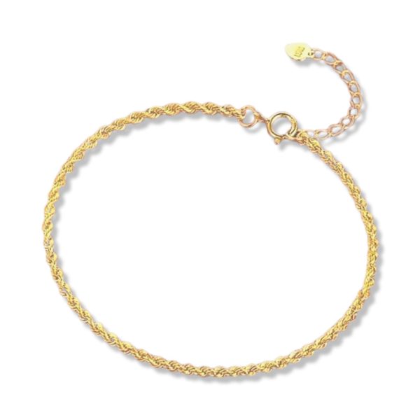 #GOLD2024 | 18K Ladies Golden Rope Chain Bracelet Online