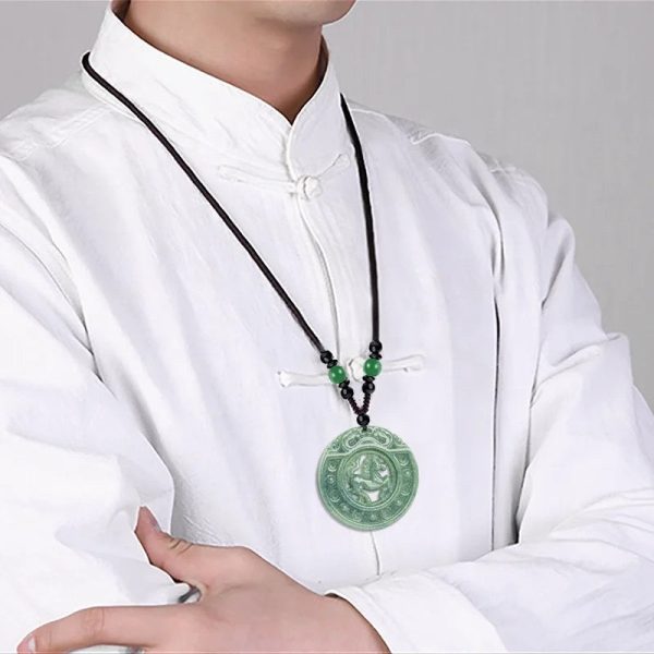 THE VAULT | Natural Horse Hand Carved Jadeite Necklace on Sale