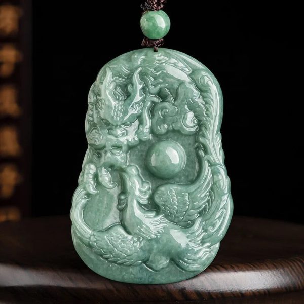 THE VAULT | Genuine Natural Long Pai Hand Carved Jadeite Necklace Online Sale