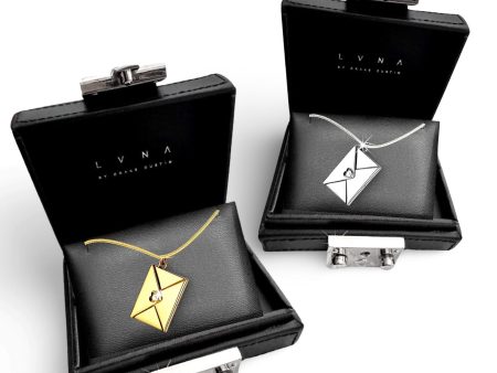 Golden Envelope Pendant Diamond Necklace (FREE ₱10,000 worth of LVNA GCs) Sale