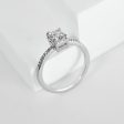 1.22cts L SI2 Radiant Cut Center Paved Diamond Engagement Ring 14kt | GIA Certified Supply