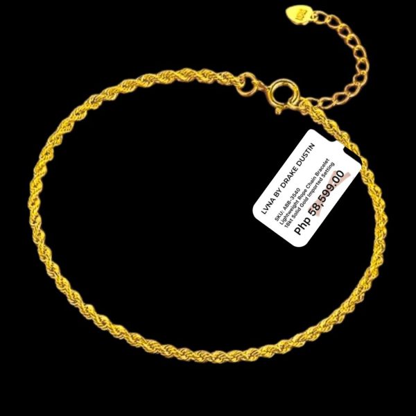 #GOLD2024 | 18K Ladies Golden Rope Chain Bracelet Online