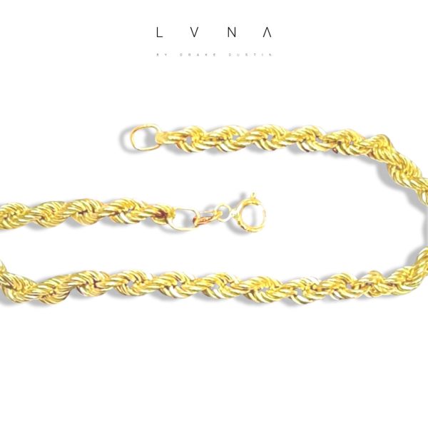 #GOLD2024 | 18K Golden Unisex Rope Bracelet For Discount