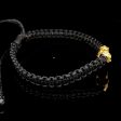 The Vault | 24kt Lucky Piyao Black String Unisex Bracelet For Sale