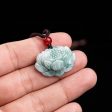 THE VAULT | Natural Myanmar Lotus Hand Carved Jadeite Necklace For Cheap